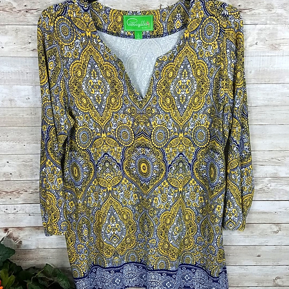 Pappagallo, 0006, Blue, yellow, and white, Sz S - Picture 1 of 6